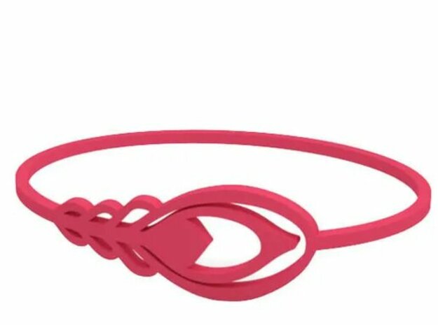 Bracelet  in Pink Processed Versatile Plastic