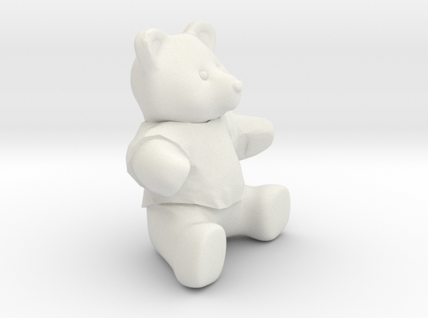 Nounours - Teddy Bear in White Natural Versatile Plastic