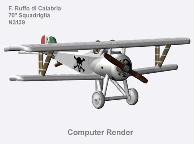 Fulco Ruffo di Calabria Nieuport 17 (full color) in Natural Full Color Nylon 12 (MJF)