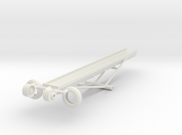 1/64th Conveyor 24.5 feet long, for Cordking in White Natural Versatile Plastic