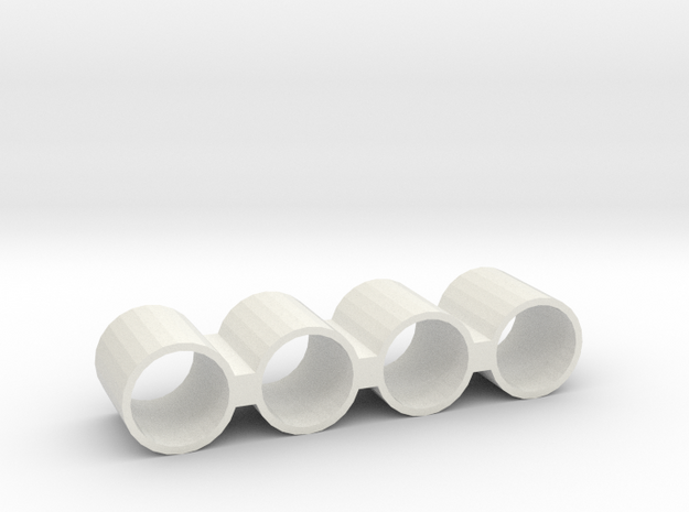 Rohrleitungverbinder 4x6mm in White Natural Versatile Plastic