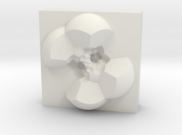 Dodecalplex, Hopf Meridian w North& Infinity in White Natural Versatile Plastic