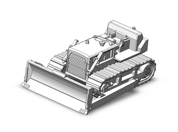 CatD6C dozer bulldozer in Tan Fine Detail Plastic: 1:400