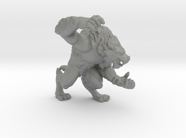 Werewolf Pack Leader 15mm miniature model fantasy in Gray PA12