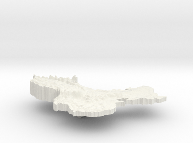 China Terrain Pendant in White Natural Versatile Plastic