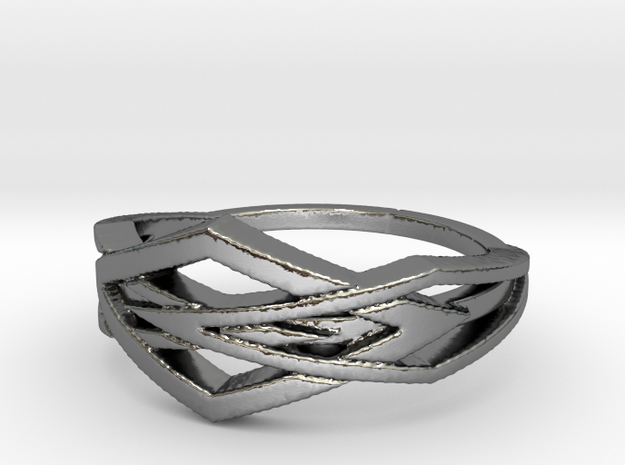 Criss Crossings Ring in Polished Silver: 7 / 54