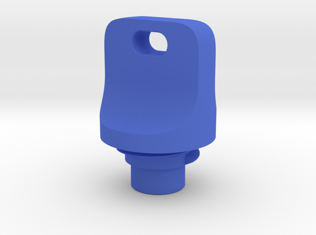 Pen Tail Cap - Pincher - medium in Blue Processed Versatile Plastic