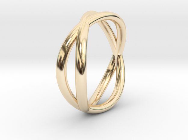 Trinity Wave Ring in 14K Yellow Gold: 6.5 / 52.75