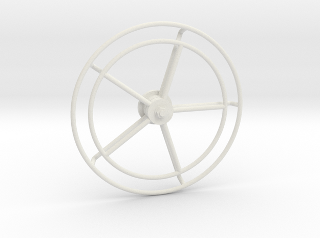 1/35 Yacht Levmar Steering Wheel v2 in White Natural Versatile Plastic