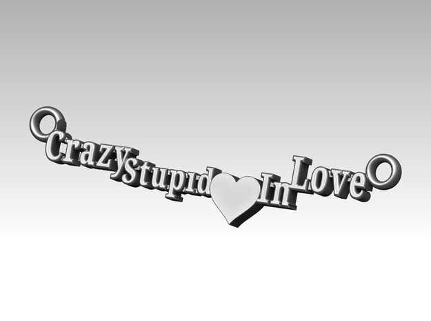 Crazy Stupid In Love Pendant in Antique Silver