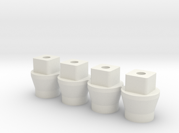 Hydra Standoff 4-Pack in White Natural Versatile Plastic