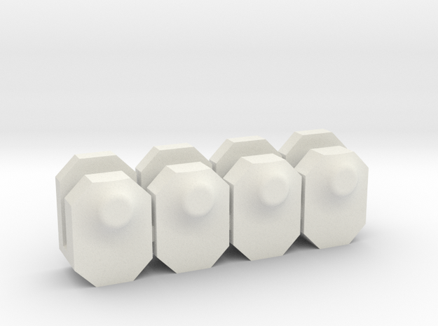 Hydra Bracket Spacer 4-Pack in White Natural Versatile Plastic