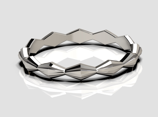 Rhombus Ring S in Polished Silver: 9.75 / 60.875