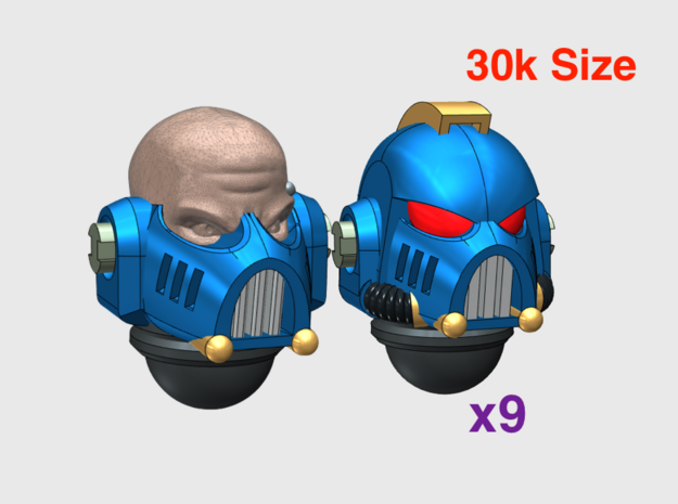 10x Base - G:6b Boxer Helms (Squad 1) in Tan Fine Detail Plastic