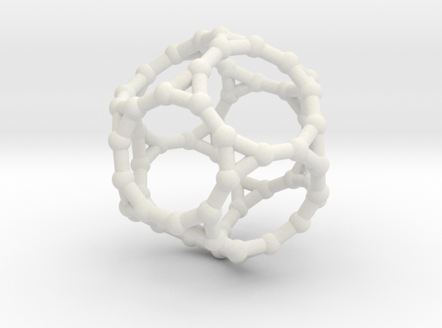 Truncated dodecahedron in White Natural Versatile Plastic