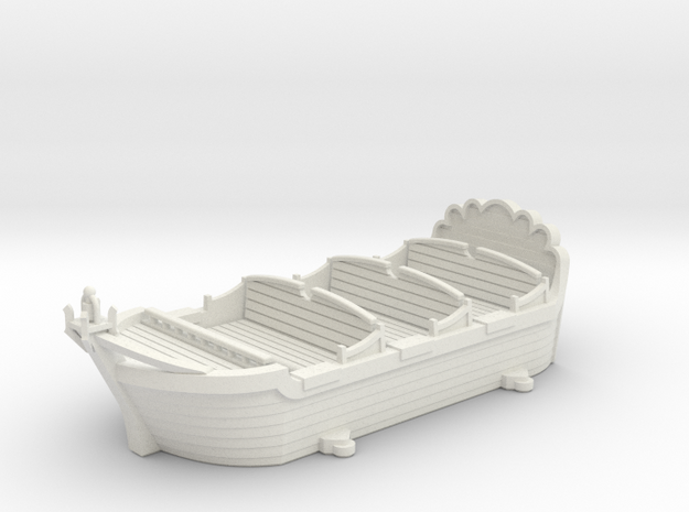 water boat ride passenger car in White Natural Versatile Plastic: 1:87 - HO
