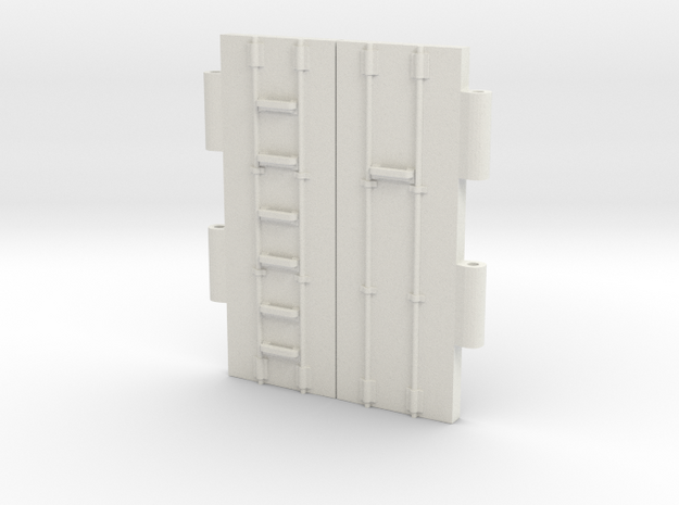 1/64 53' Shuffle Floor Trailer- Rear Doors in White Natural Versatile Plastic