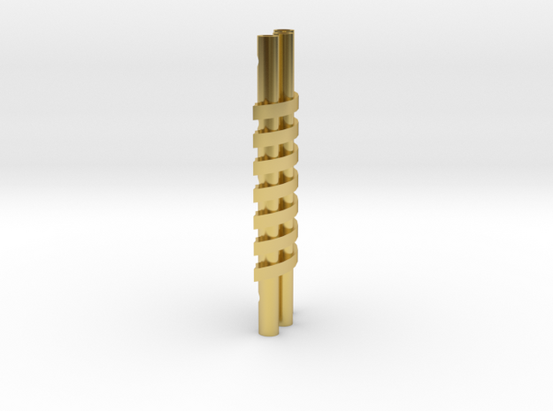FCCE Cyrstal Chamber Fin Part 3 in Polished Brass