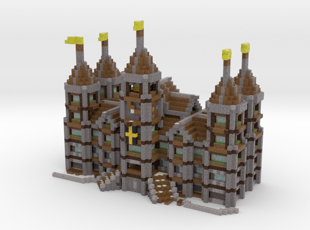 Minecraft Huge Castle Build in Natural Full Color Sandstone