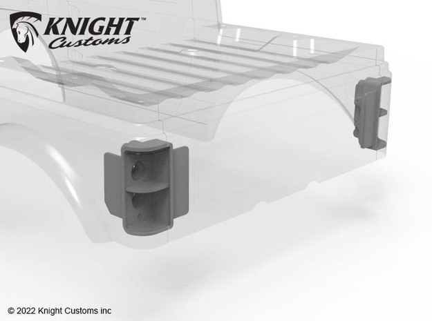KCEB1016 Bushido Rear lightbucket set in White Processed Versatile Plastic