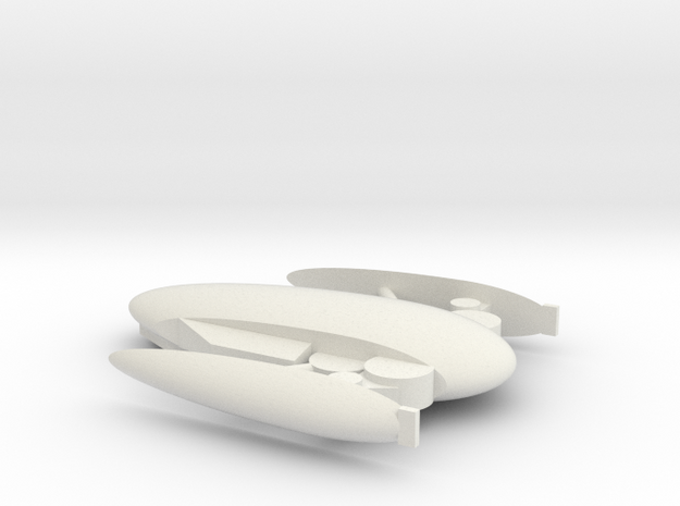 Scarab Fighter: Extended Wings in White Natural Versatile Plastic