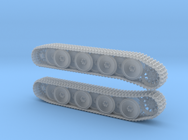 1:56 Tiger-1 Plate Track Links with Rubber Wheels  in Smooth Fine Detail Plastic