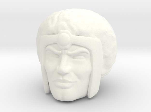 Prince Dakon Head in White Processed Versatile Plastic