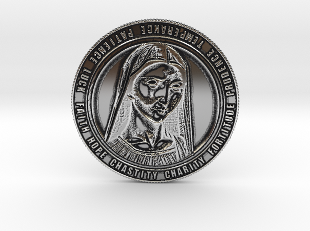 EVEN MOTHER MARY SAYS NO TO CRYPTO SCAMS! in Antique Silver