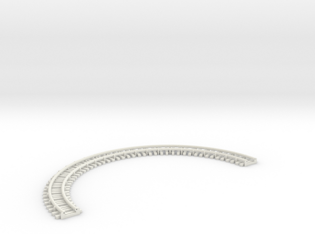 mine train curved track 180° r=90mm in White Natural Versatile Plastic: 1:87 - HO