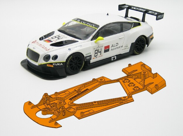 PSSW00502 Chassis Sideways Bentley Contin GT3 in White Natural Versatile Plastic