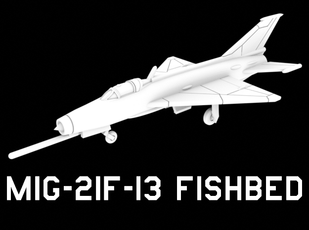 MiG-21F-13 Fishbed (Clean) in White Natural Versatile Plastic: 1:200