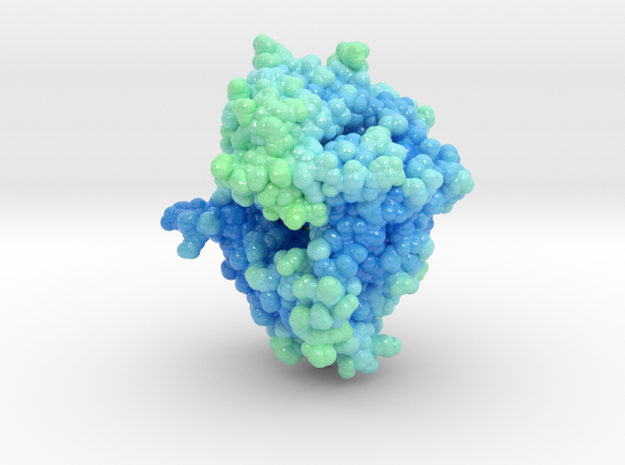 DPP4-Sitagliptin Complex 2P8S in Glossy Full Color Sandstone: Small