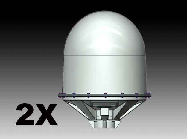 SeaTel 4006 Dome - 1:50 - 2X in White Natural Versatile Plastic