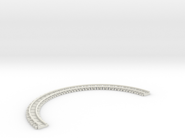 mine train curved track 180° r=105mm banked in White Natural Versatile Plastic: 1:87 - HO