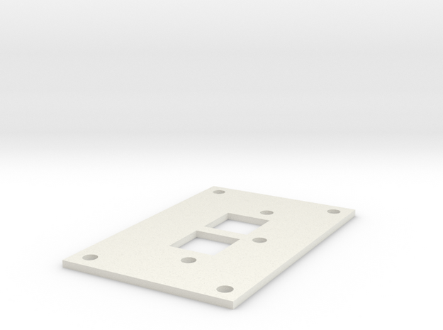 NCE 3D Printed Face Plate in White Natural Versatile Plastic