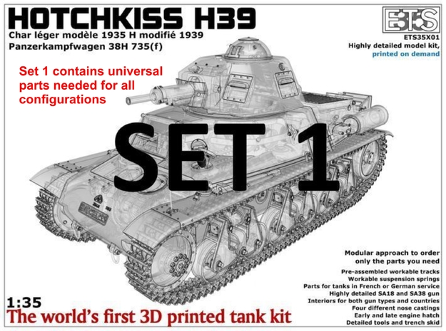 ETS35X01 Hotchkiss H39 - Set 1 in Tan Fine Detail Plastic