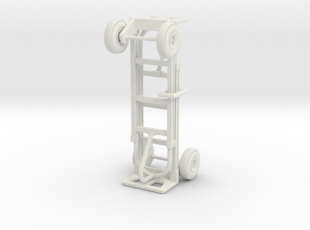 1:18 Scale 2-Wheel Dolly/Hand Truck (2-Pack) in White Natural Versatile Plastic
