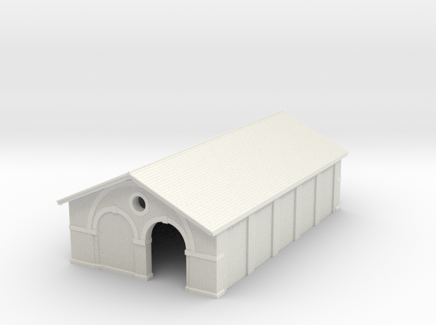 VR Goods Shed [5 Sections] 1:160 Scale in White Natural Versatile Plastic