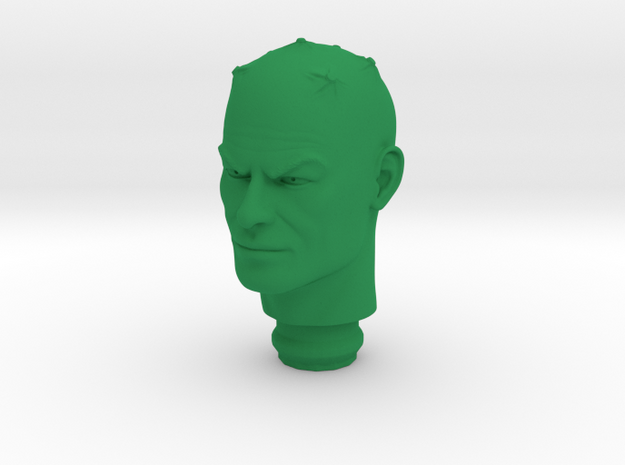 Mego Brainiac V1 1:9 WGSH Head in Green Processed Versatile Plastic