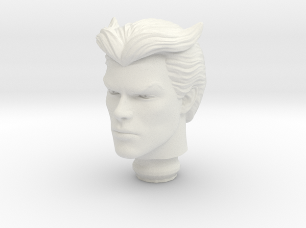 Mego Quicksilver 1:9 Scale Custom Head in White Natural Versatile Plastic