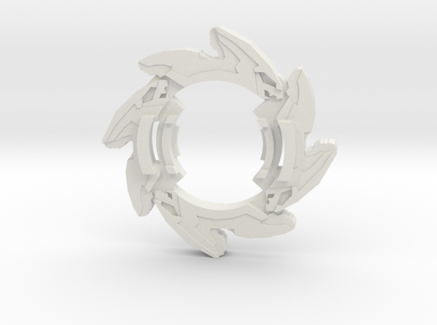 Beyblade Dragoon G | Plastic Gen Attack Ring in White Natural Versatile Plastic