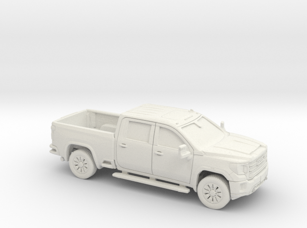 1/64 2019-22 GMC Sierra HD Crew Cab ShortBed Shell in White Natural Versatile Plastic
