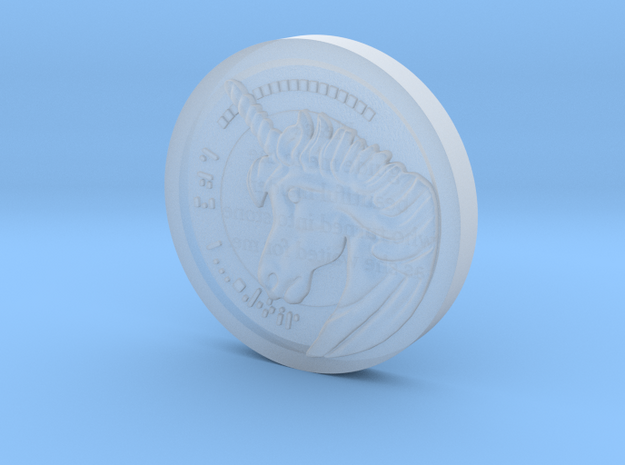 RE2 Classic Unicorn Medal in Tan Fine Detail Plastic