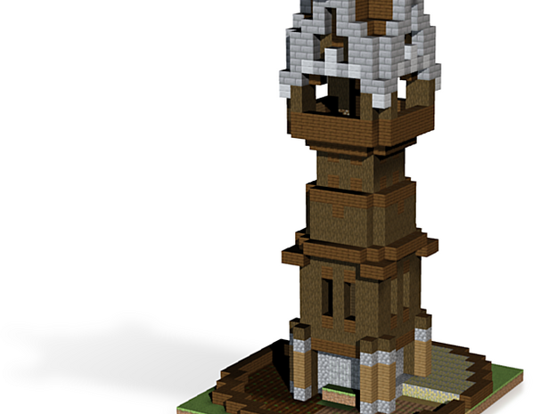 Minecraft Survival Tower in Natural Full Color Sandstone