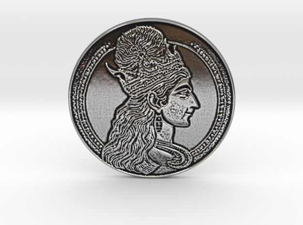 Lord Shiva Coin from Distropic in Antique Silver