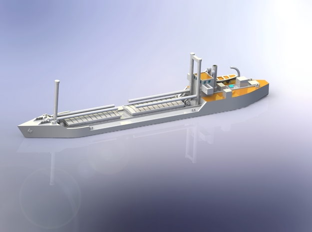 IJN Type 2E Standard Freighter 1/600 in Tan Fine Detail Plastic