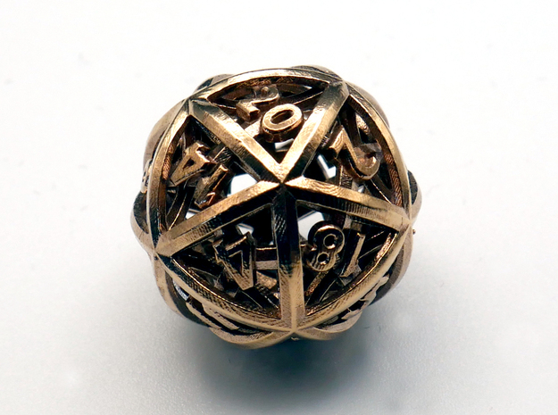 Electron d20 in Natural Bronze