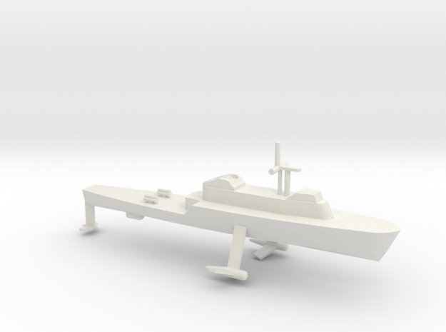 1/350 Scale USS Plainview AGEH-1 in White Natural Versatile Plastic
