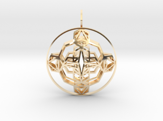 Seal of Evolution (Double-Domed) in 14k Gold Plated Brass