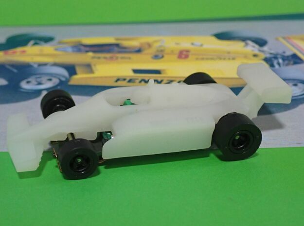 HO 1984 Indy Car March in White Natural Versatile Plastic